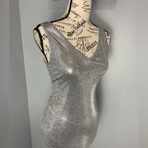 White House, Black Market Metallic Tank Top